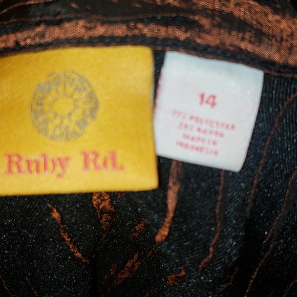 Size 14 Ruby Rd Metallic Bronze Jacket women's dressy coat 1x - Picture 5 of 6